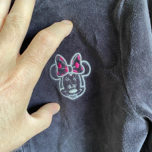 Zara Kids Disney Minnie Mouse‎ Velour Zip Up Mock Neck Jacket Size 9-10 - Picture 3 of 10